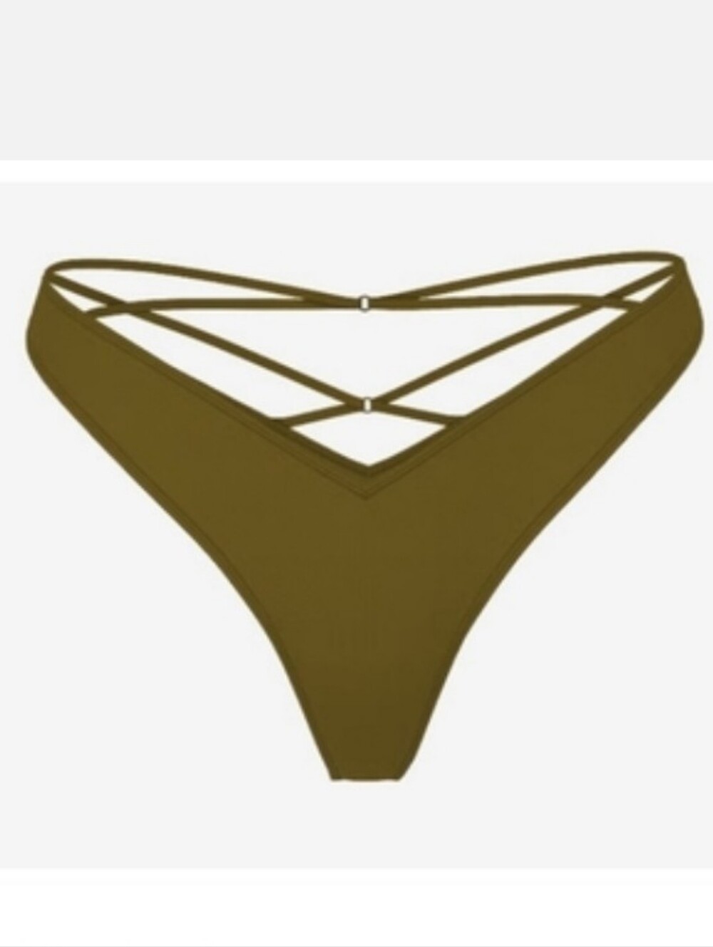 Victoria's secret very sexy strappy back high-leg thong panty GREEN XXL